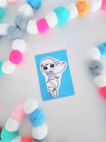 Aimant à colorier en collaboration avec Les aimants de Gaby