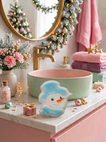 Bombe moussante bonhomme de neige