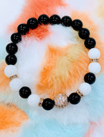 Bracelet avec pierres semi précieuses ( Collaboration avec Bracelet Création ONE )