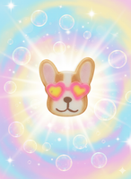 Bombe chien lunette cœur