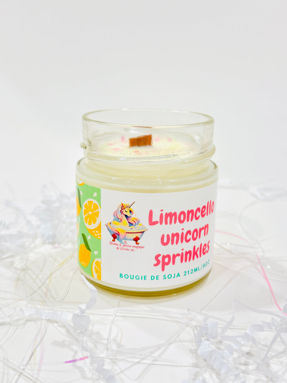 Bougie de soja Limoncello unicorn sprinkles
