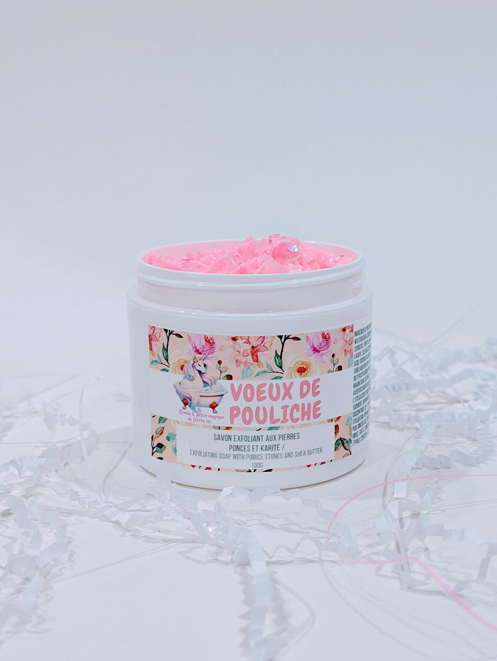 Savon fouetté exfoliant aux pierres ponces