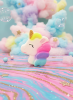 Bombe moussante Licorne crinière multicolore
