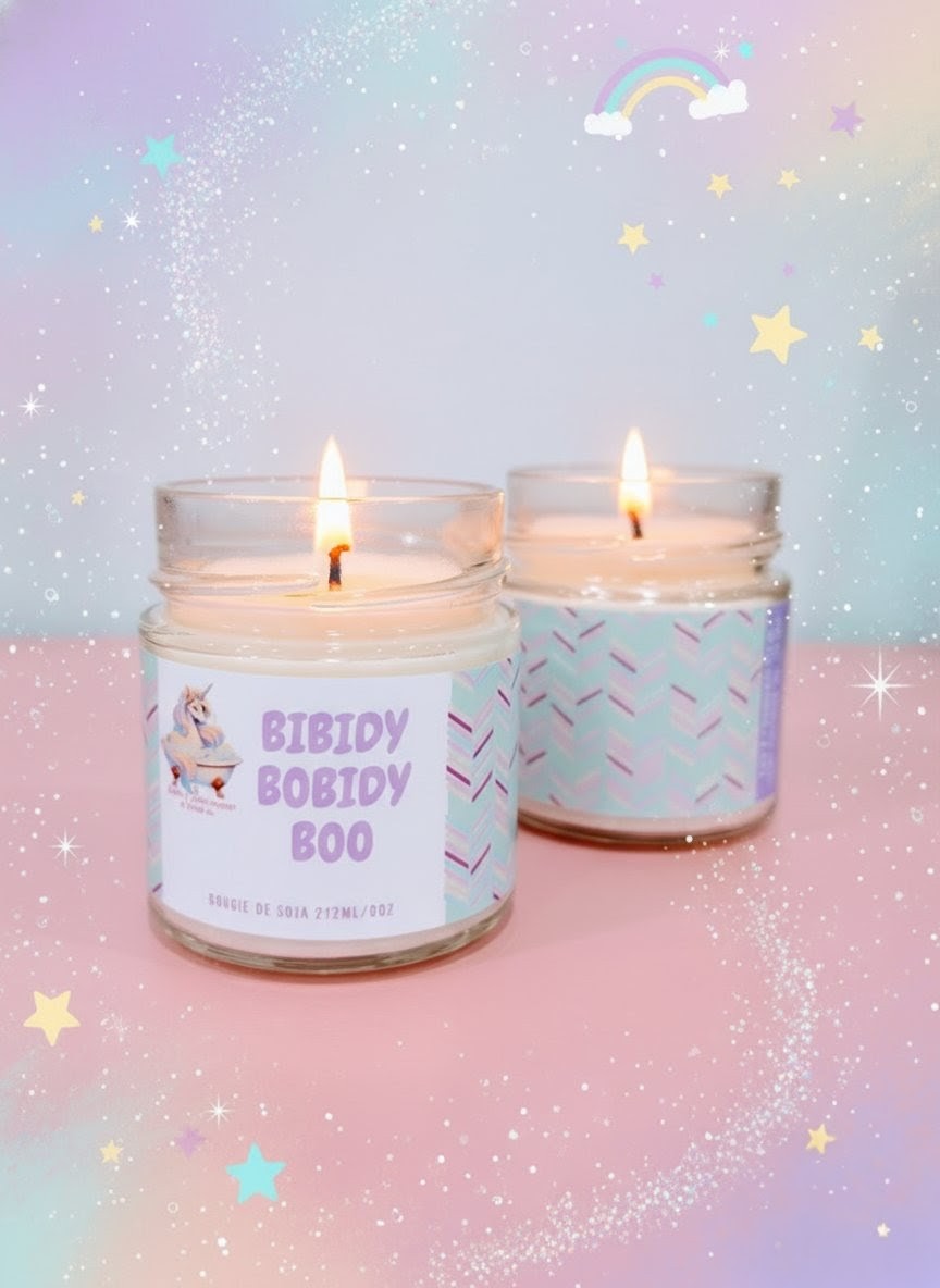 Bougie avec mèche de bois Bibidy Bobidy Boo