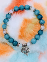 Bracelet avec pierres semi précieuses ( Collaboration avec Bracelet Création ONE )
