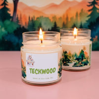 Bougie avec mèche de bois Teckwood