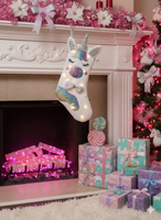 Bas de Noël lumineux licorne

