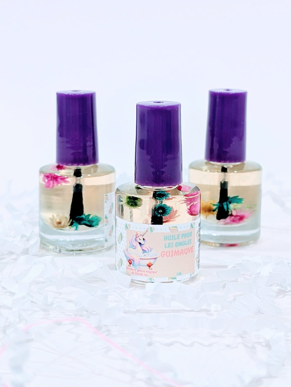 Huile pour ongles (Couvercle mauve)