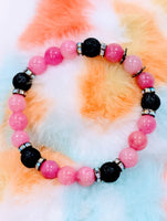 Bracelet avec pierres semi précieuses ( Collaboration avec Bracelet Création ONE )
