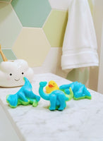 Savon dinosaure bleu et vert
